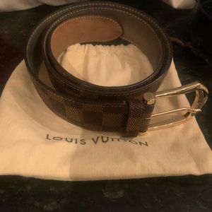 Authentic men’s/unisex brown Louis Vuitton leather belt size 36/90